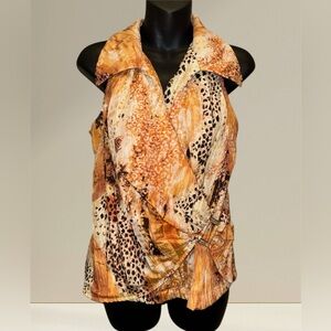 VICTOR COSTA Halter Top Blouse with Rhinestone size 8